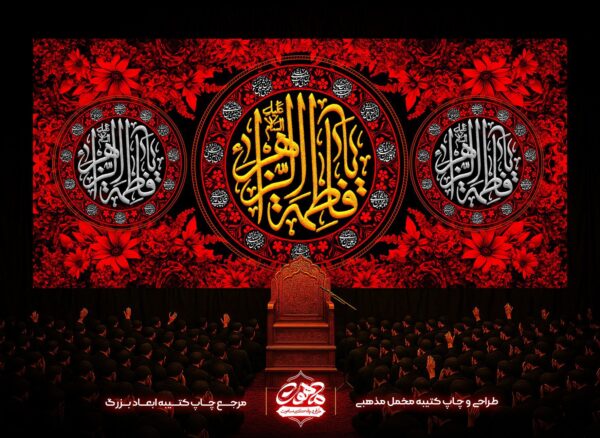 دکور فاطمیه طرح یا فاطمه الزهرا | دکور مخمل فاطمیه | کتیبه فاطمیه | دکور یا فاطمه الزهرا