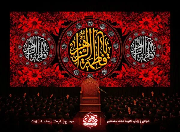 دکور فاطمیه طرح یا فاطمه الزهرا | دکور مخمل فاطمیه | کتیبه فاطمیه | دکور یا فاطمه الزهرا