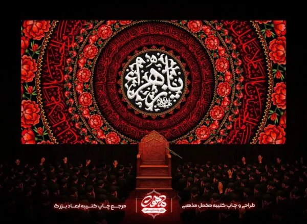 پرچم گلدوزی فاطمیه یا زهرا | پرچم فاطمه زهرا | کتیبه گلدوزی یا زهرا | پرچم مخمل فاطمیه